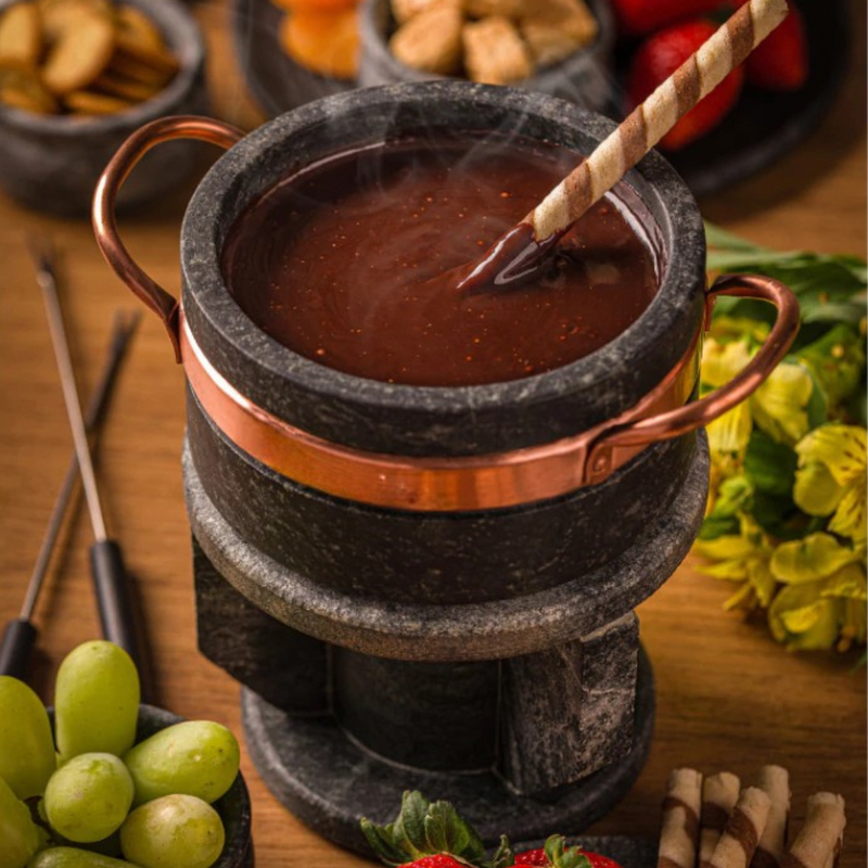 Kit Fondue Duplo em Pedra Sabão – Bigorna Cutelaria
