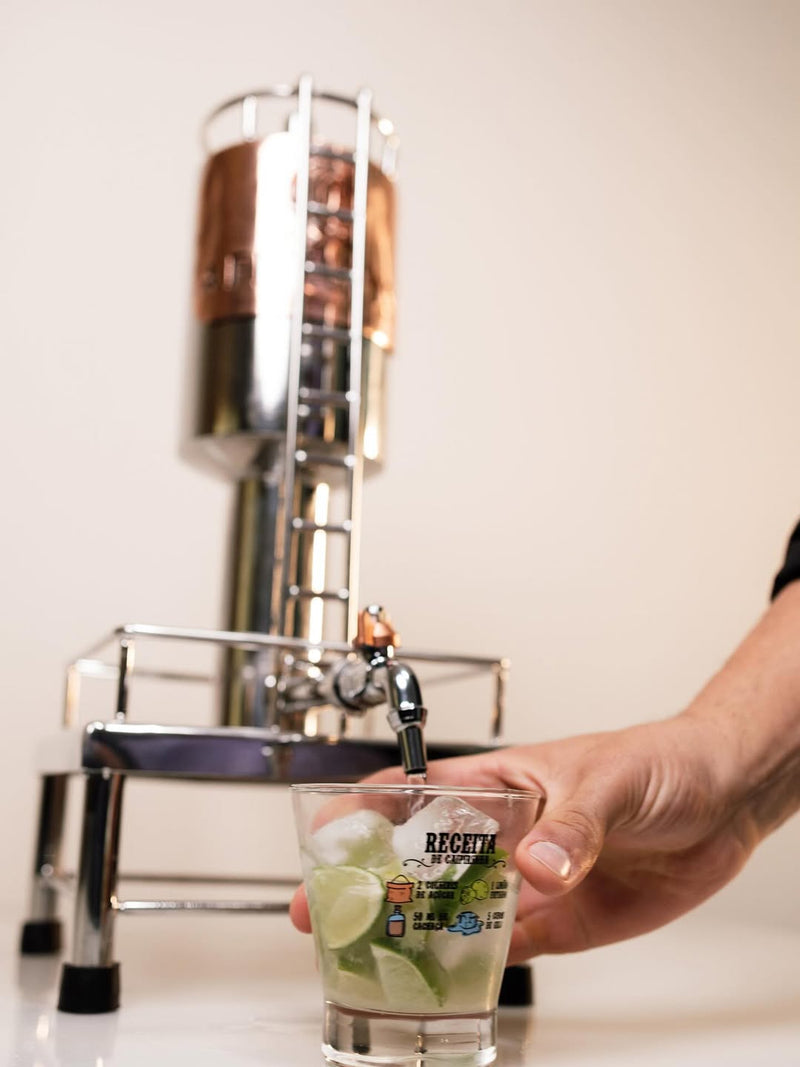 Torre Dispenser em Cobre para Cachaça – Opções de 3L, 5L e 7L