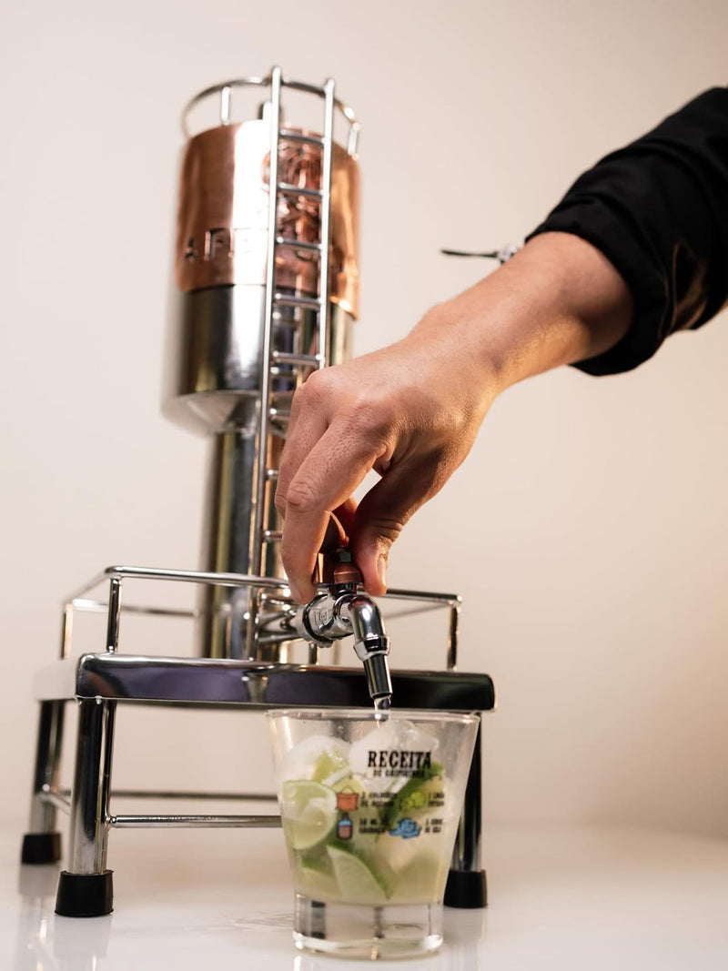 Torre Dispenser em Cobre para Cachaça – Opções de 3L, 5L e 7L