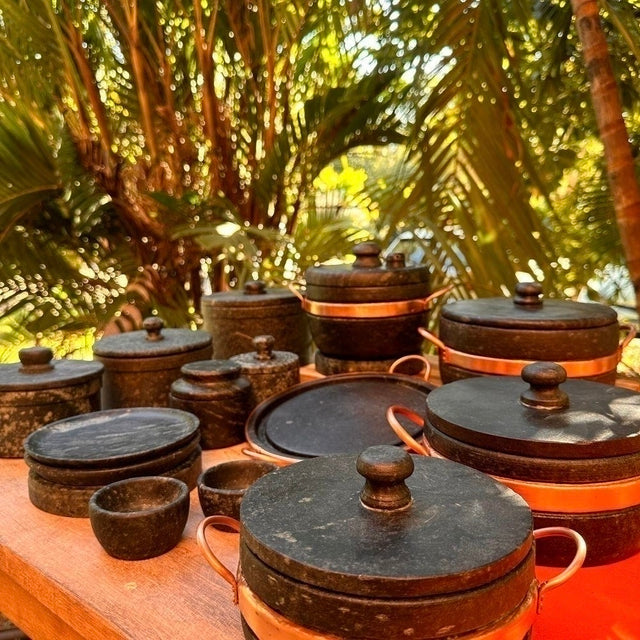 Kit Completo em Pedra Sabão – 16 Peças + E-book Exclusivo