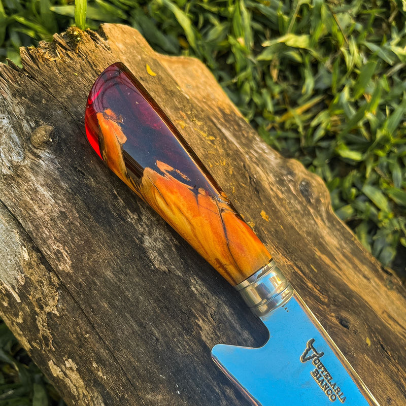Faca artesanal para churrasco - Coleção Chama Eterna